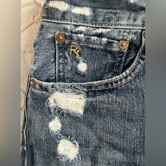 Polo Ralph Lauren Denim Shorts Jean Cut Off  Distressed Size 30 (0534) - Picture 4 of 12